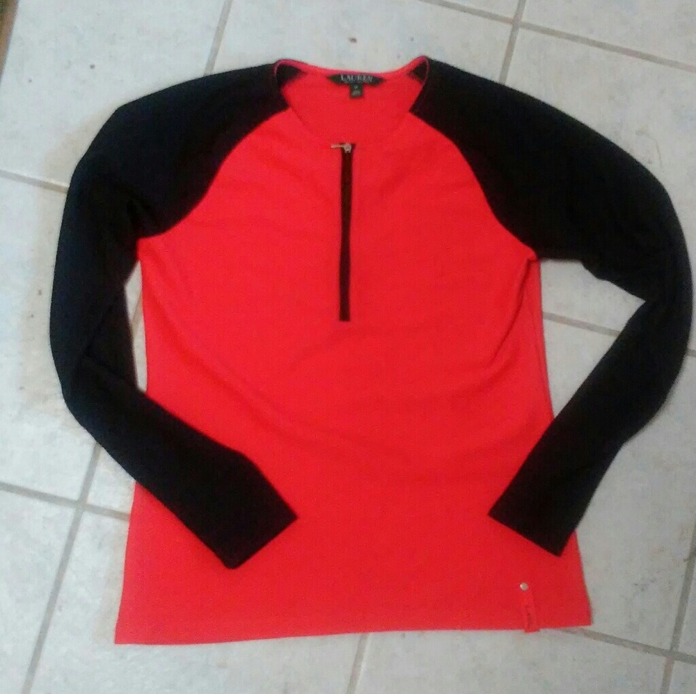 Ralph Lauren semi mesh top Sz M